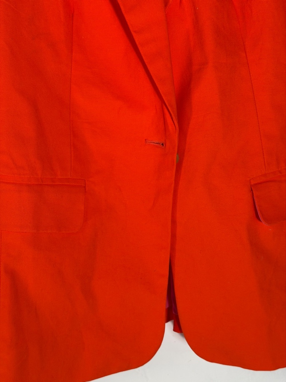 Bright Orange Single-Button Tailored Blazer - classic style - Picture 7 of 16